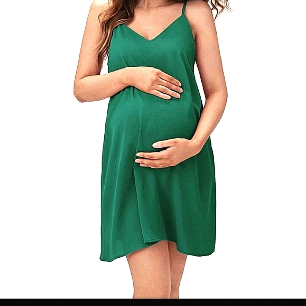 š¤°Women's Maternity Solid Cami Dressš¼ - Picture 1 of 3